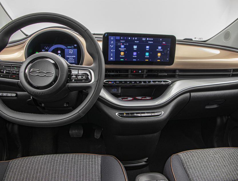 Interior de Fiat 500e