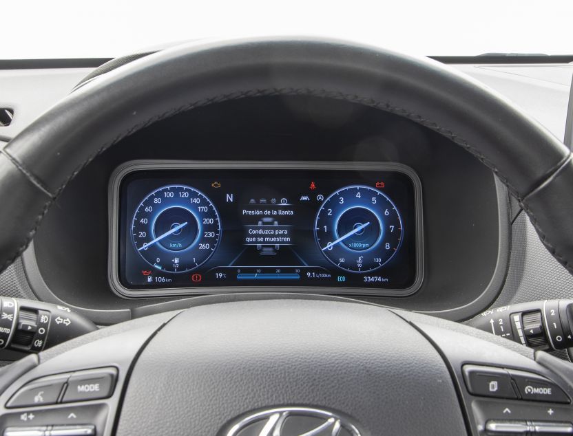 Interior de Hyundai Kona